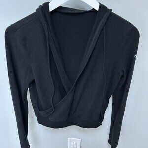 Alo Alolux cropped wrap hoodie